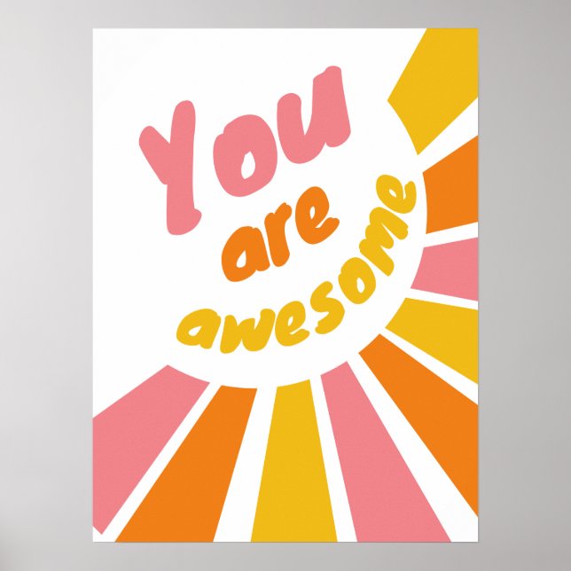 Sie sind phantastisch ein positives Affirmation Po Poster (Vorne)