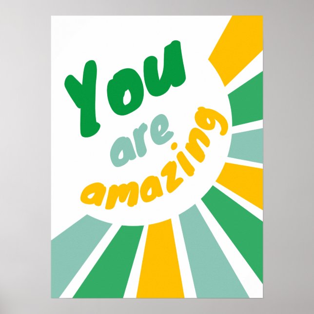 Sie sind Phantastisch ein positives Affirmation Po Poster (Vorne)