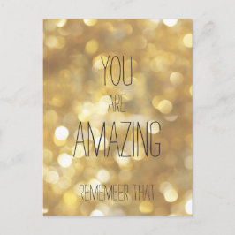 Sie sind Phantastisch - Gold Inspiration Zitat Postkarte