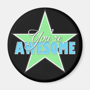 Sie sind PHANTASTISCH - Green & Blue Star Magnet