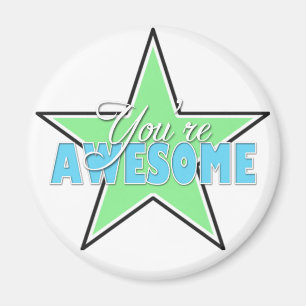 Sie sind PHANTASTISCH - Green & Blue Star Magnete