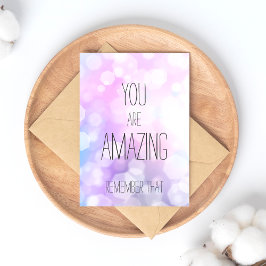 Sie sind Phantastisch - Lila Bokeh Inspiration Zit Postkarte