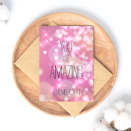 Sie sind Phantastisch - rosa Glitzer Inspiration Z Postkarte