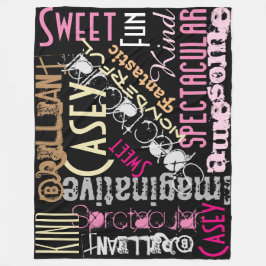 Sie sind Phantastische Personalisierte Namen Wörte Fleecedecke