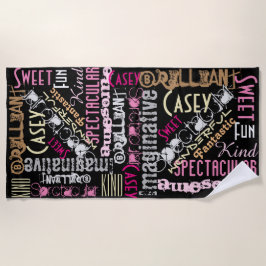 Sie sind Phantastischen Personalisierte Namen Wört Strandtuch