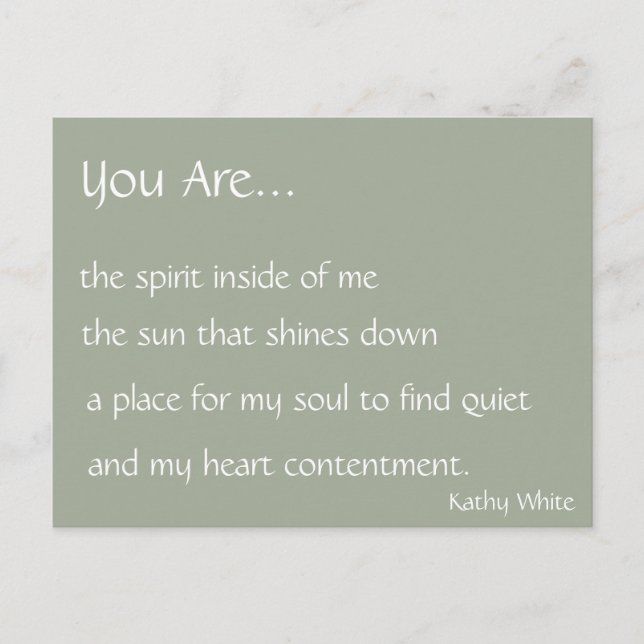 Sie sind Postkarte (Vorderseite)