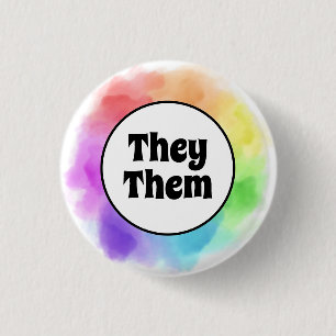 Sie sind Pronomen im Wasserfarbkreis Button