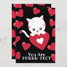Sie sind Purfekt Kitten Red Heart Pattern Valentin