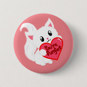 Sie sind Purrfect Miezekatze Button