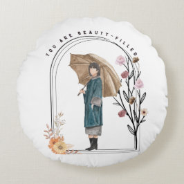 Sie sind schön gefüllt rundes kissen