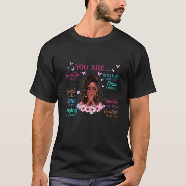 Sie sind schön stark genug Santa Black Women T-Shirt (Vorderseite)