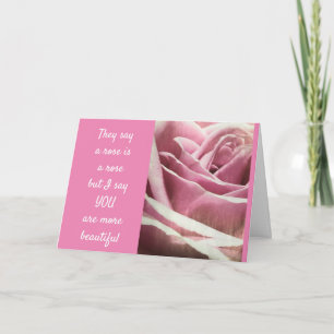 SIE SIND SCHÖNER ALS EINE LIEBE-KARTE DER ROSE KARTE