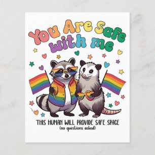 Sie sind sicher bei lGBT-Raccoon-Tieren Flyer