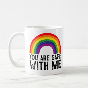 Sie sind sicher mit meinem LGBTQ-Stolz Monat Regen Kaffeetasse