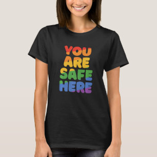 Sie sind sicher mit mir Rainbow Pride Lgbtq Gay Tr T-Shirt