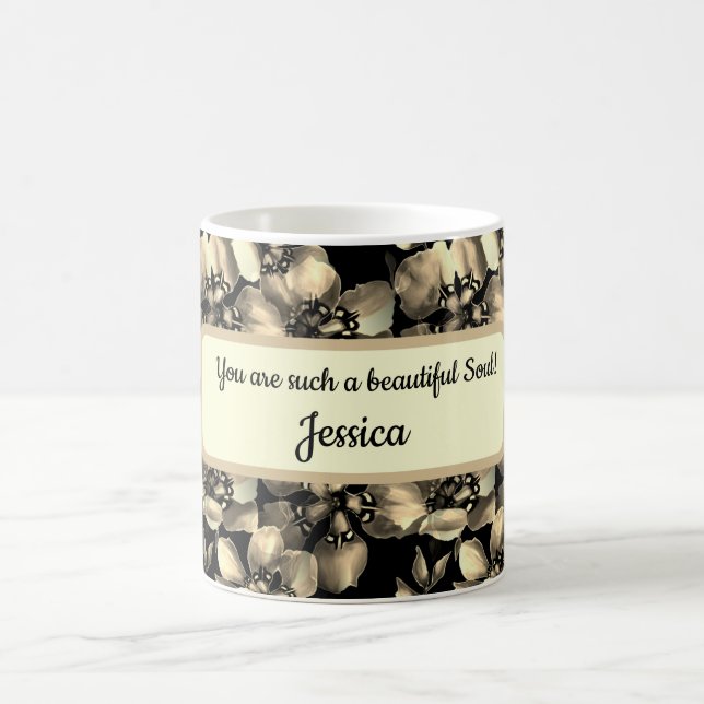 Sie sind so ein wunderschönes Soul-Blumenthema Kaffeetasse (Mittel)