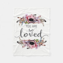 Sie sind so geliebt Boho Chic Floral Wreath Baby G