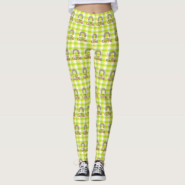 Sie sind so niedliche ZitronenKaros Leggings (Vorderseite)