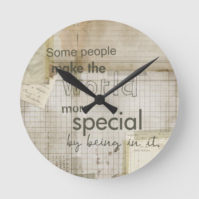 Sie sind Sondermeldung Runde Wanduhr (Vorderseite)