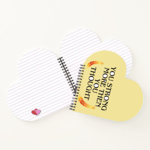 Sie sind stärker als Sie denken - elegantes Gold M Notizbuch