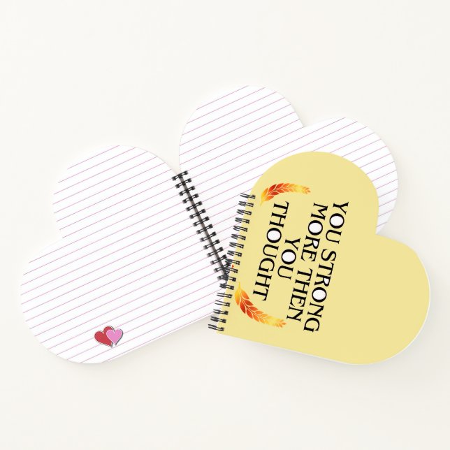 Sie sind stärker als Sie denken - elegantes Gold M Notizbuch (Innenseite)