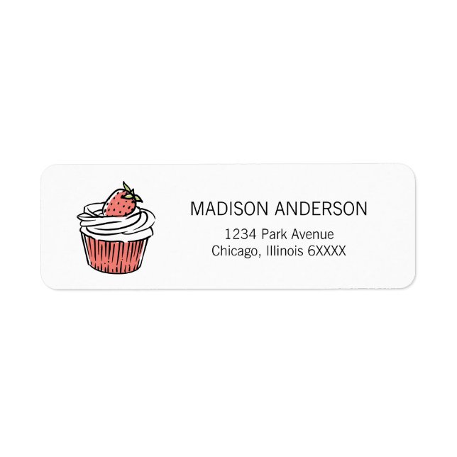 Sie sind Sweet Cupcake Valentine Address Labels (Vorne)