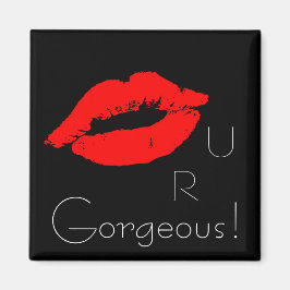 Sie sind U wunderschöne rote Lippen Kiss Magnet