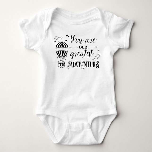 Sie sind unser beststes Abenteuerbaby-Shirt eins Baby Strampler (Vorderseite)