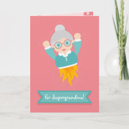 Sie sind unsere Superheldin Oma! Fettversion Karte