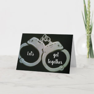 SIE SIND UNTER ARREST MEET UNTER DEM MISTLEOU FEIERTAGSKARTE