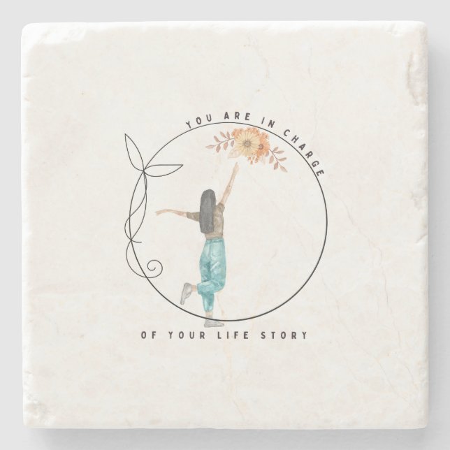 Sie sind verantwortlich für Ihre Lebensgeschichte Steinuntersetzer (Vorderseite)