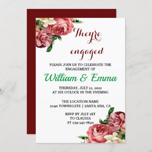 Sie sind Verlobte Blush Rose Verlobung Ankündigung