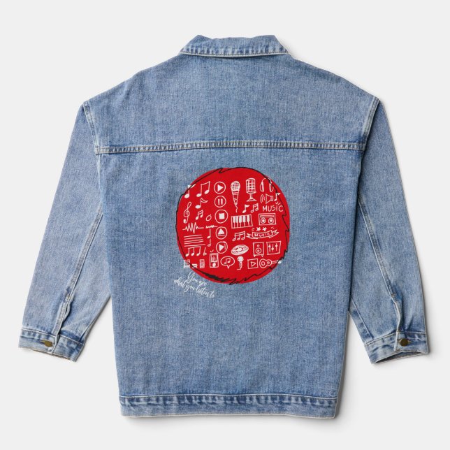 Sie sind, was Sie hören ... Jeansjacke (Rückseite)