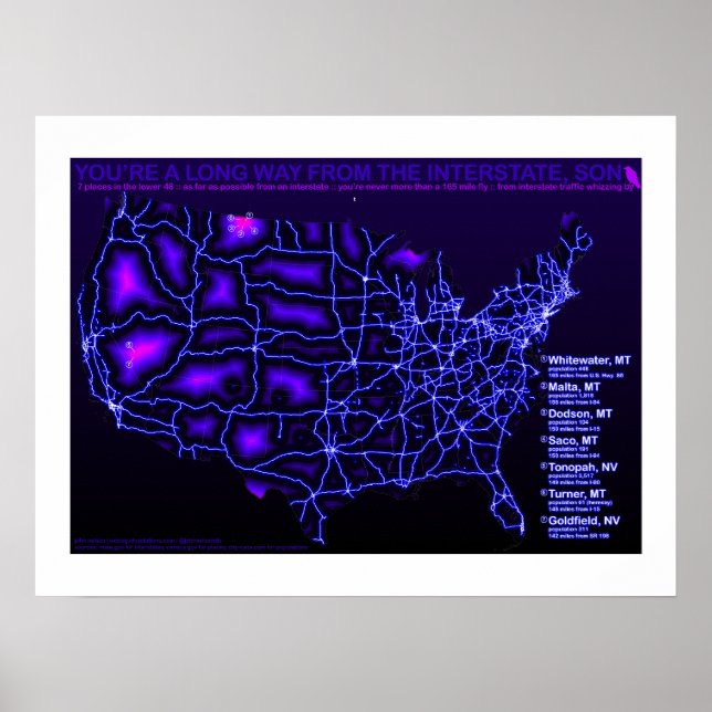 Sie sind weit weg vom Zwischenstaat Poster (Vorne)