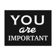 Sie sind wichtig - motivierend Postkarte