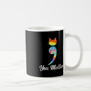 Sie sind wichtig Semicolon Gefärbte Krawatte Katze Kaffeetasse