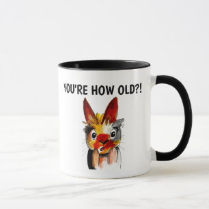 SIE SIND WIE ALT?! Funny Birthday Coffee MUgs Tasse