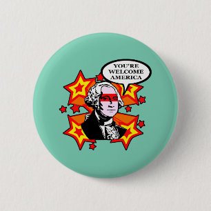 Sie sind willkommenes Amerika Button