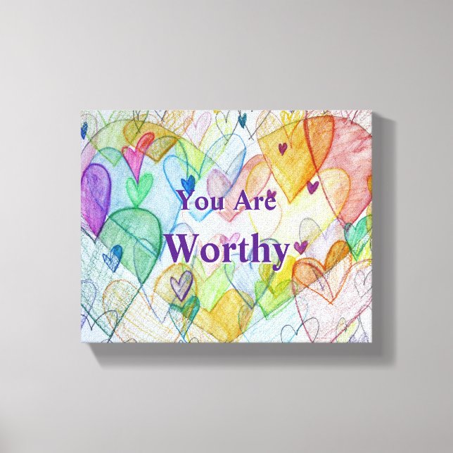Sie sind wohlgesinnte Herzen überzogen Canvas Wall Leinwanddruck (Vorderseite)