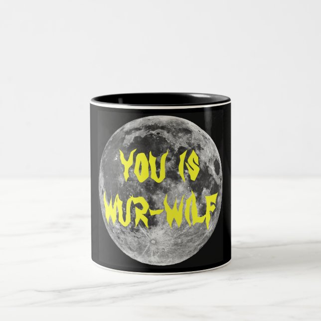 Sie sind Wur-wilf! Zweifarbige Tasse (Mittel)