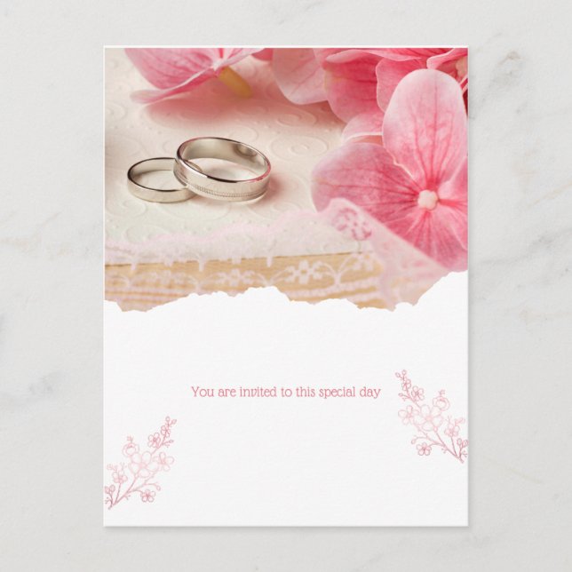 Sie sind zu diesem besonderen Tag eingeladen Postkarte (Vorderseite)