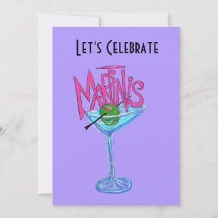Sie sind zu einem Martini-Party eingeladen! Einlad Einladung
