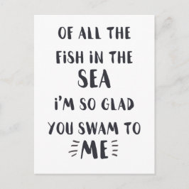 Sie sind zu mir geschwommen - Schwarz & Weiß Angeb Postkarte