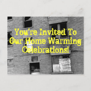 Sie sind zu unseren Zuhause Erwärmung-Feiern einge Einladungspostkarte
