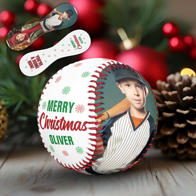 Sie sind Zuhause Run Frohe Weihnachtsnamen 2 Fotos Baseball (Von Creator hochgeladen)