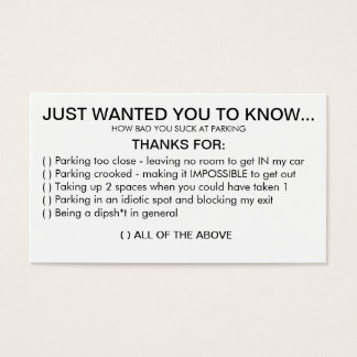 SIE SIND ZUM KOTZEN AM PARKEN