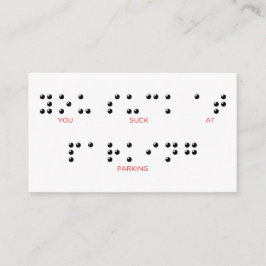 Sie Sind zum Kotzen am Parking Braille lustige Par Visitenkarte