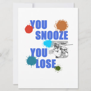 Sie Snooze Sie verlieren Paintball Woodsball Save The Date