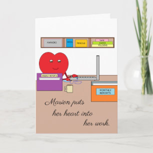 Sie stecken Ihr Herz in Ihre Arbeit: Leere Karte