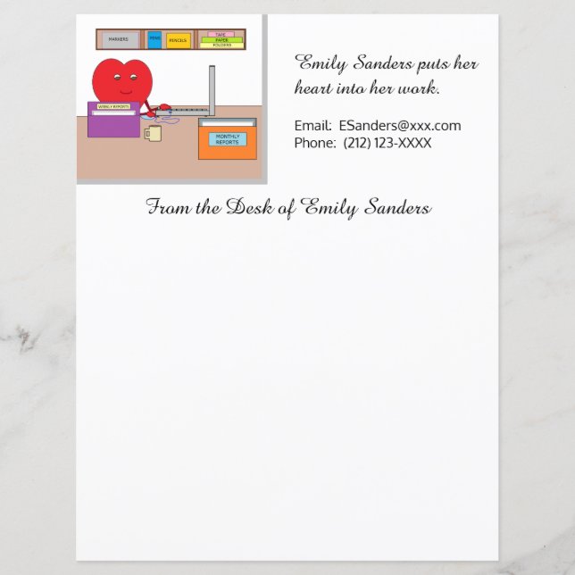 Sie stecken Ihr Herz in Ihre Arbeit: Papier (Vorderseite)